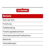 Fotoausschnitt vom Internetauftritt des DZA