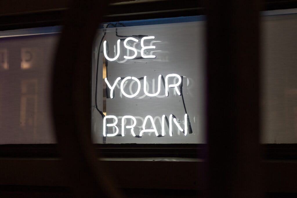 Leuchtschrift: use your brain